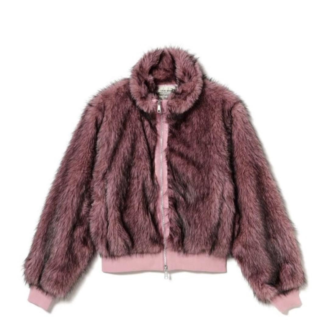 BEAMS FUTURE ARCHIVE ファーブルゾン ピンク Sサイズ