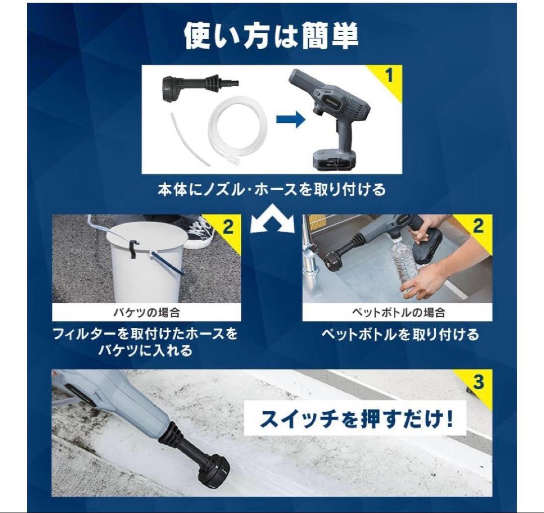 IRIS OHYAMA充電式ハンディーウォッシャー(コードレス)