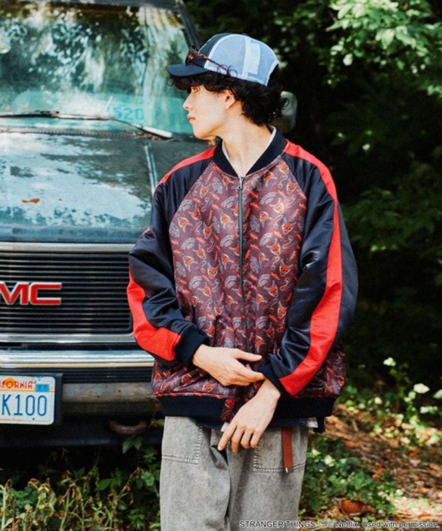 ストレンジャーシングス　ニコアンド　リバーシブルブルゾン　スカジャン