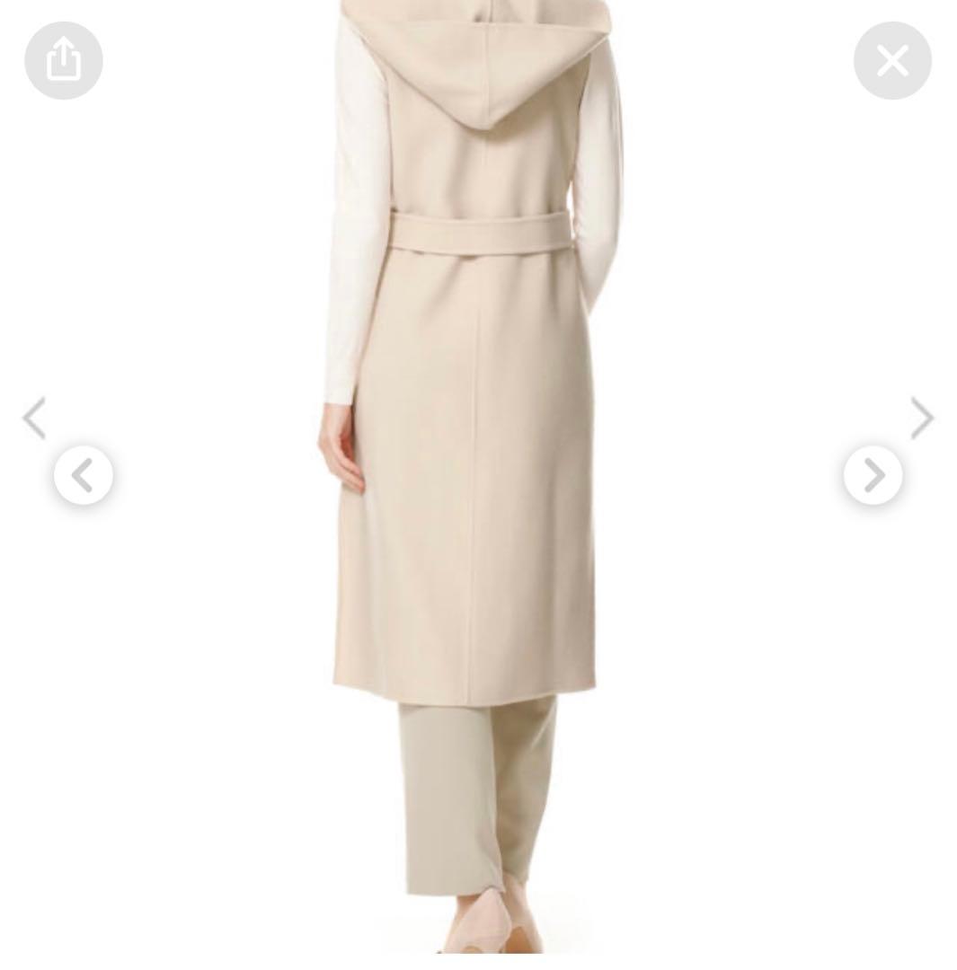 Y　M-premierBLACK リバーフーディロングジレ