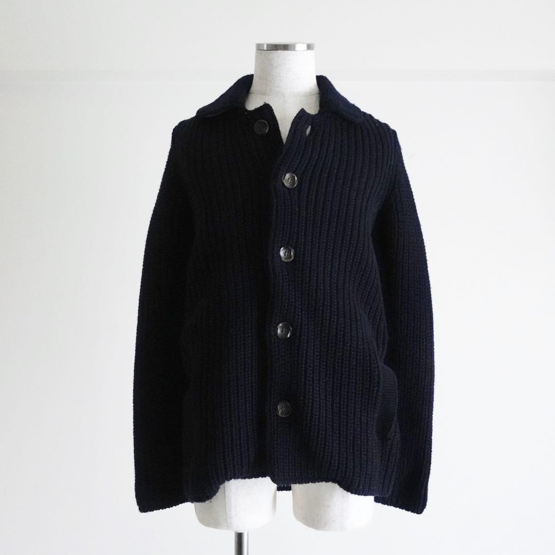 Roberto Collina ローゲージニットジャケット　ネイビー　イタリア製