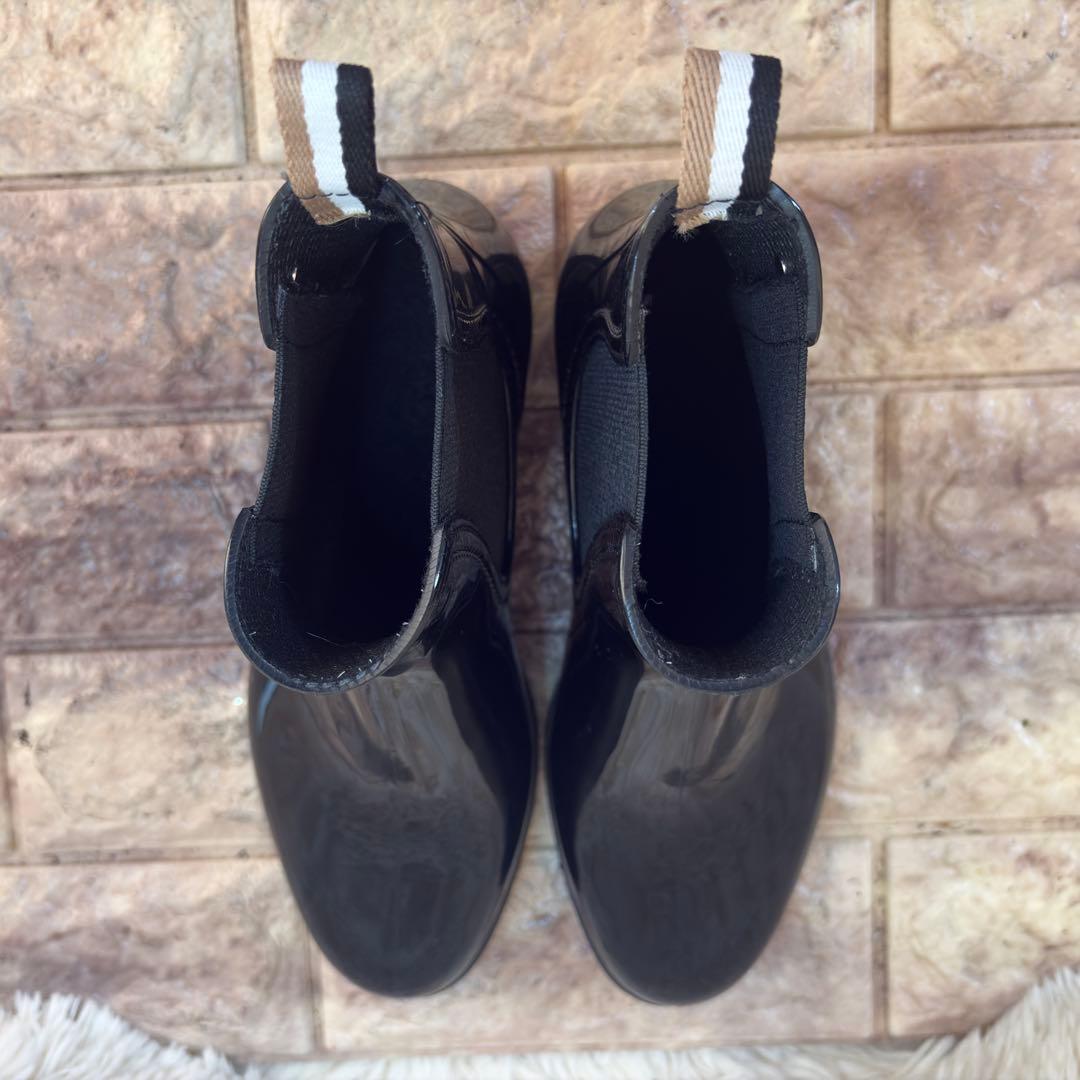 新品　HUGO BOSS グロッシー チェルシースタイル レインブーツ　23.5