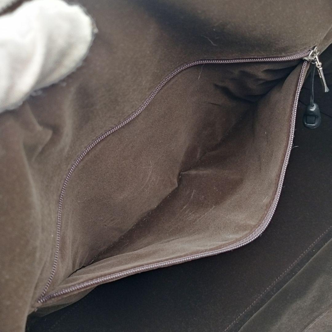 美品! パイソン 2way トートバッグ ボストン 大容量 ブラウン レザー