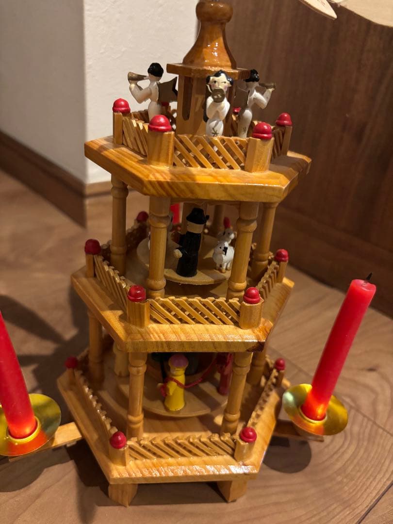 クリスマスピラミッド　アンティーク　美品
