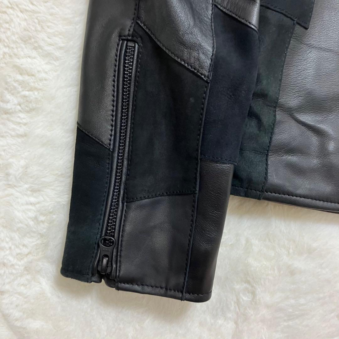 未使用品 Juventus (リューグーレザーズ)パッチワーク レザージャケット