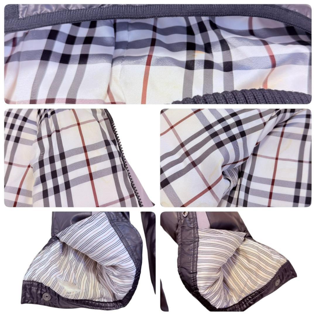 バーバリーブラックレーベル ダウンジャケット 大きいサイズ L ホースロゴ刺繍