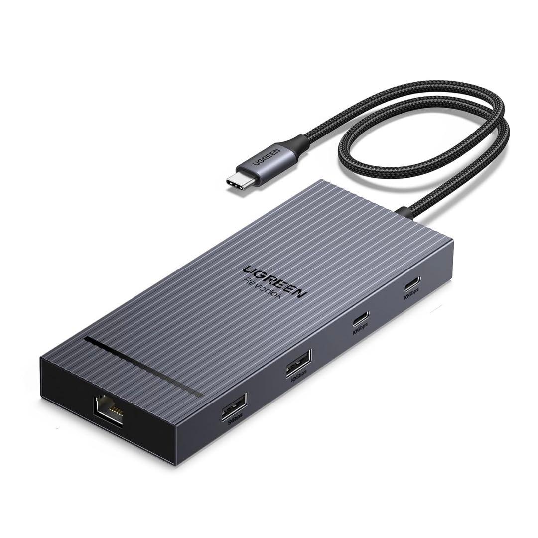 10 in 1 USB Cドッキングステーション USB Cハブ 二つHDMI