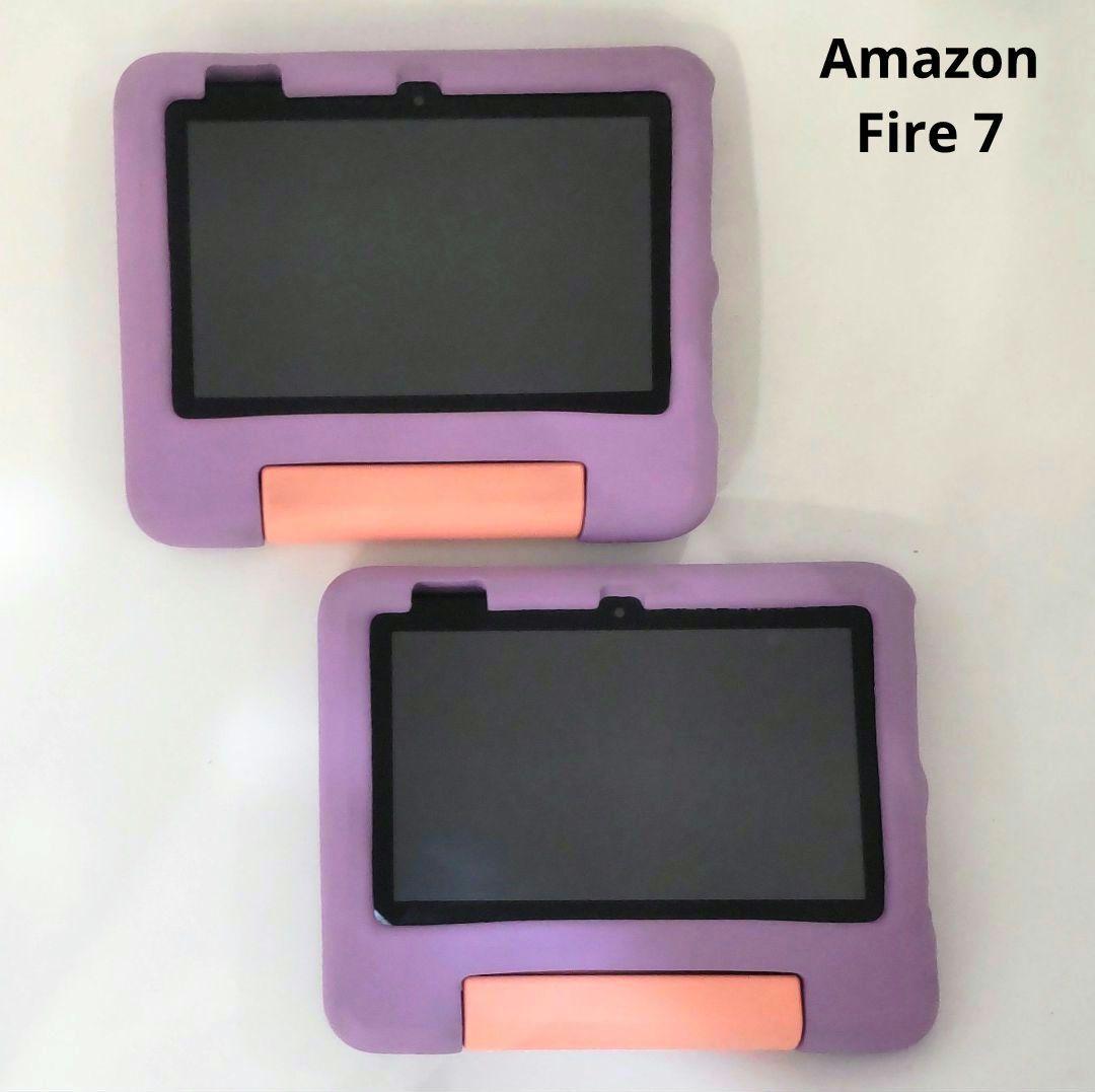 Amazon Fire7 キッズタブレット 専用ホルダー パープル 2個セット