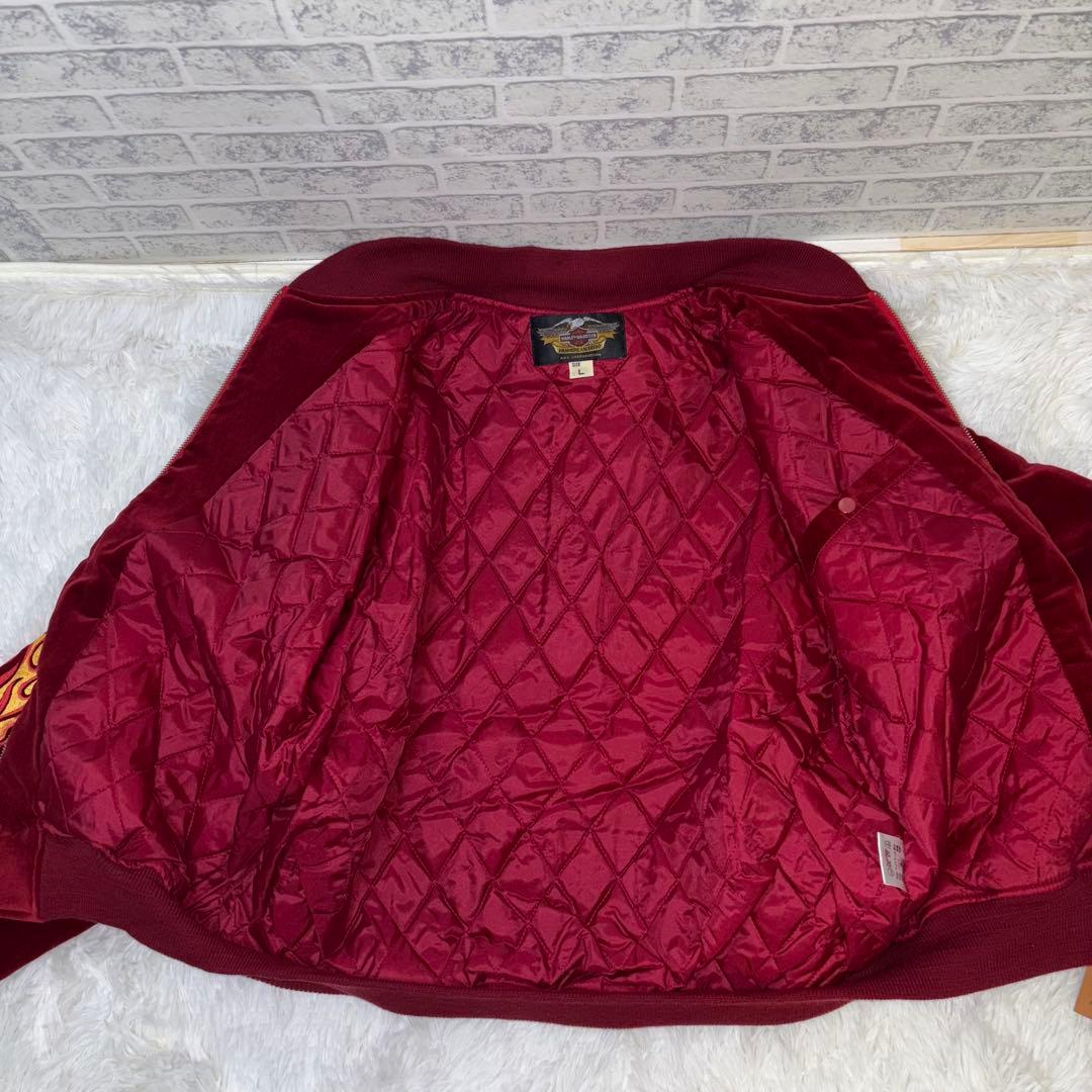 Harley-Davidson ハーレーダビッドソン　別珍　スカジャン　Lサイズ