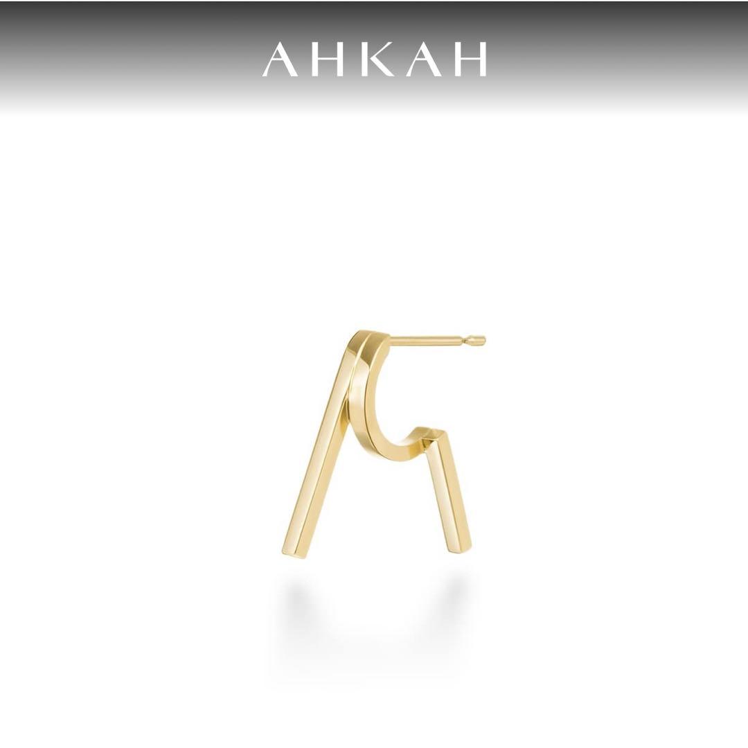 AHKAH スプリングピアス 片耳のみ K18 YG