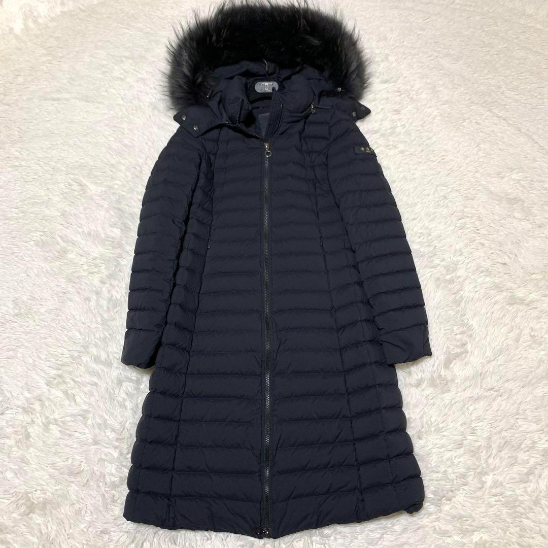 極美品　タトラス　チムリア　ダウンコート　フード　ラクーン　ブラック