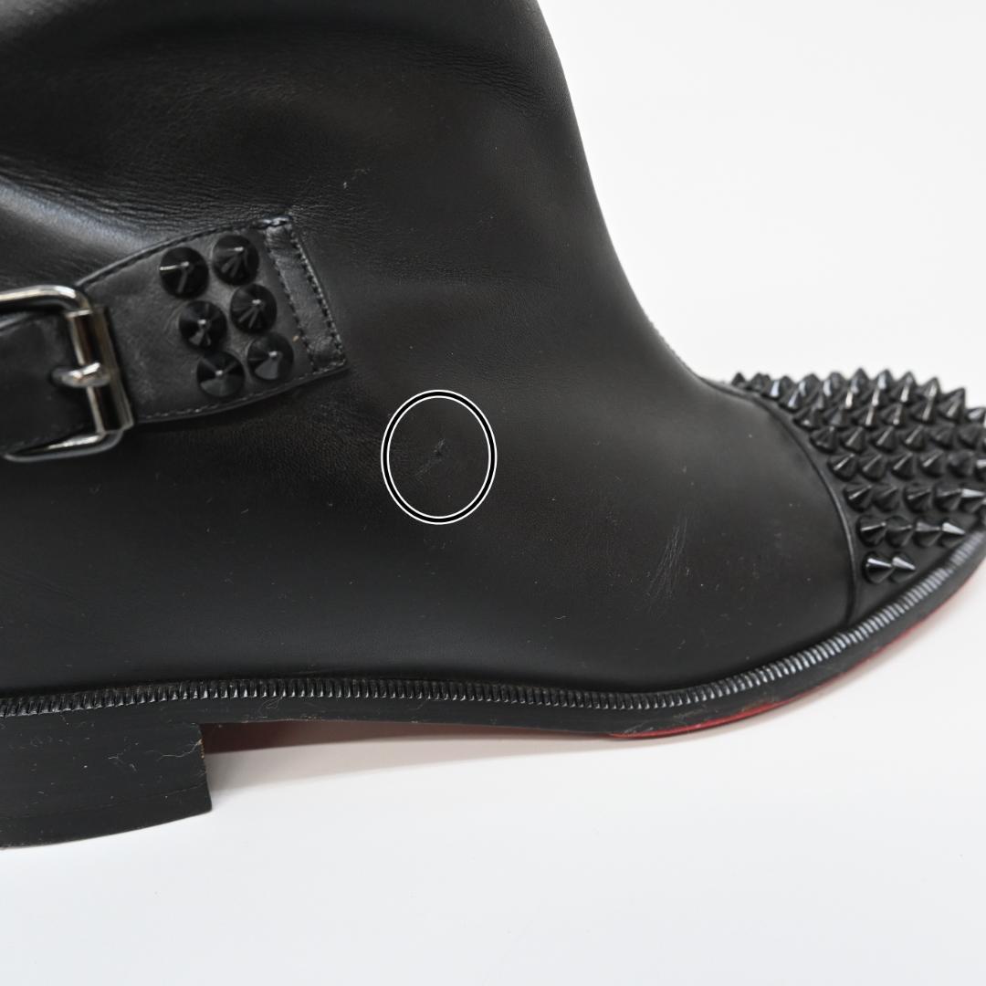 ■ □ 47365★冬 クリスチャンルブタン ロングブーツ スパイク スタッズ