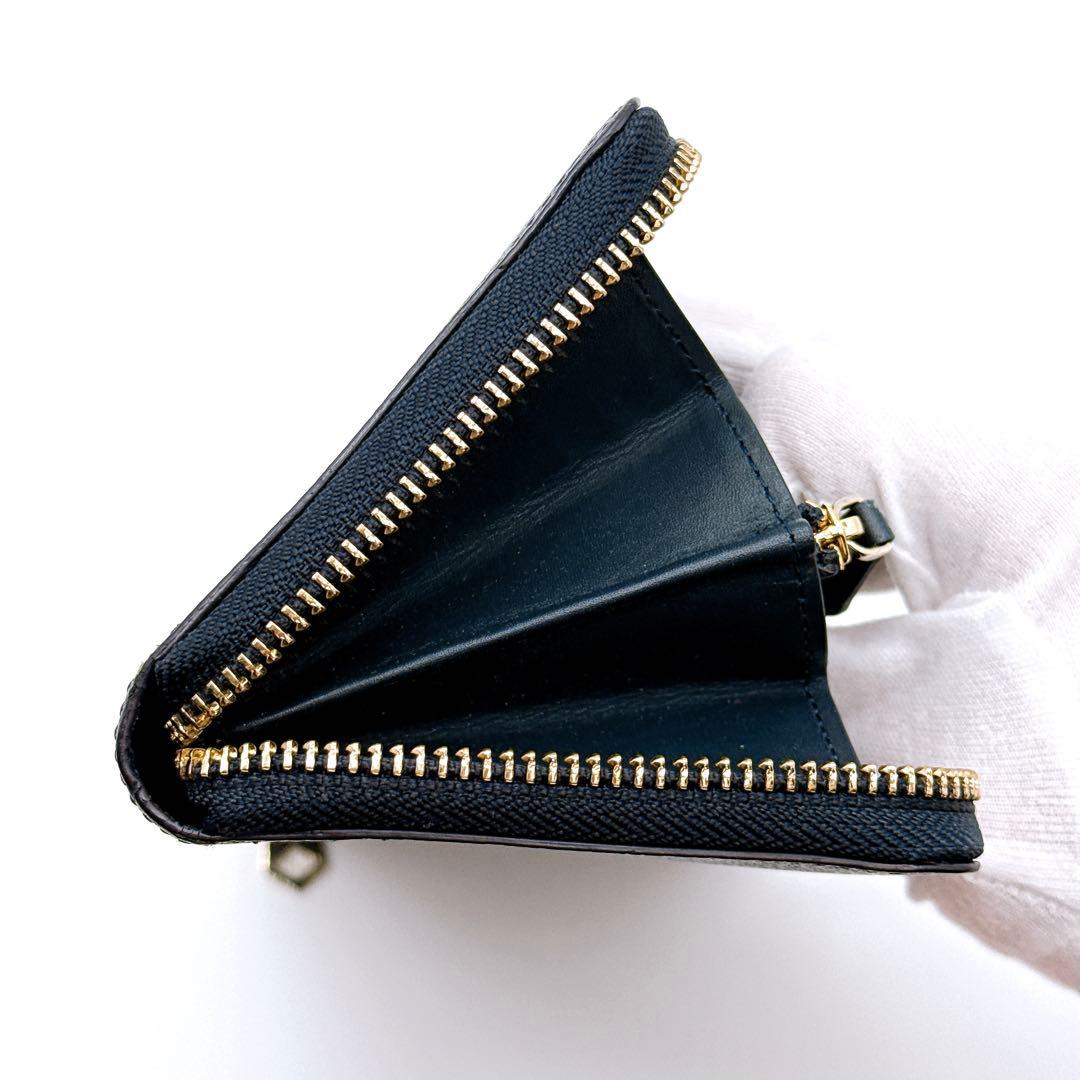 ポールスミス 長財布 ラウンドファスナー マルチストライプ ブラック 黒 レザー