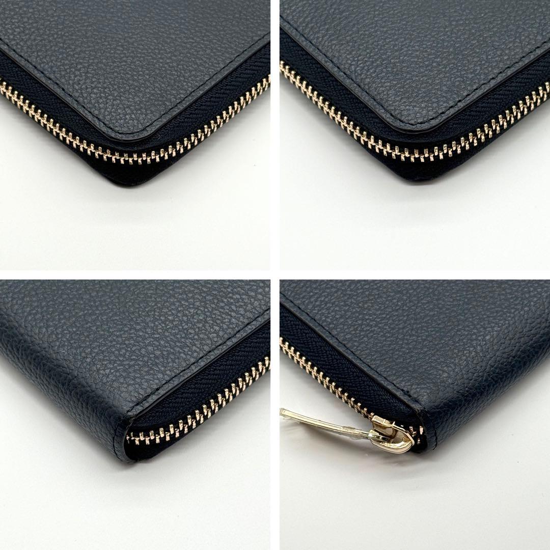 ポールスミス 長財布 ラウンドファスナー マルチストライプ ブラック 黒 レザー