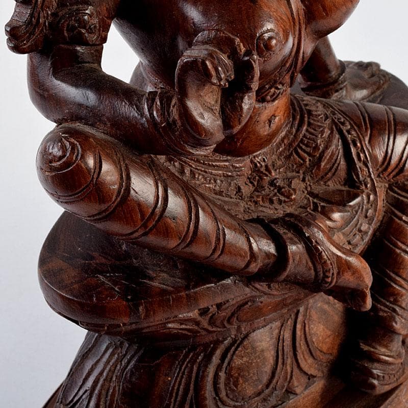 仏教美術　木彫　パールバティ像　置物　N　8904