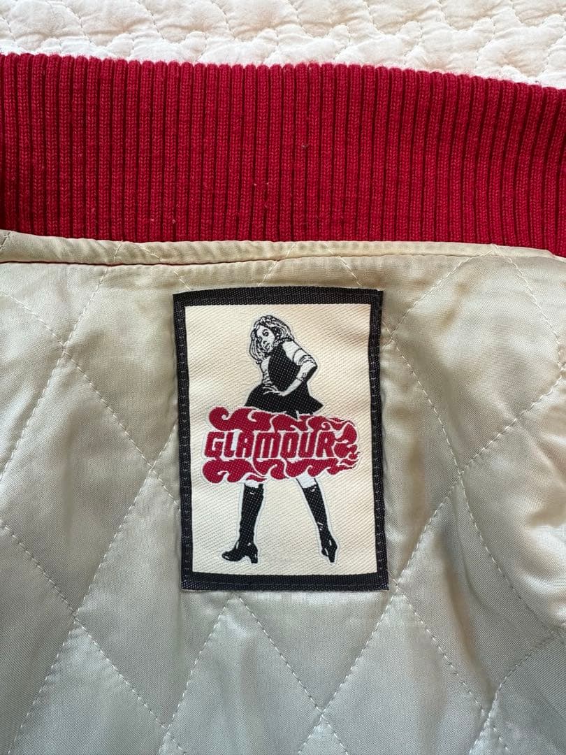 ヒステリックグラマー　スタジャン 赤 クリーム　牛革