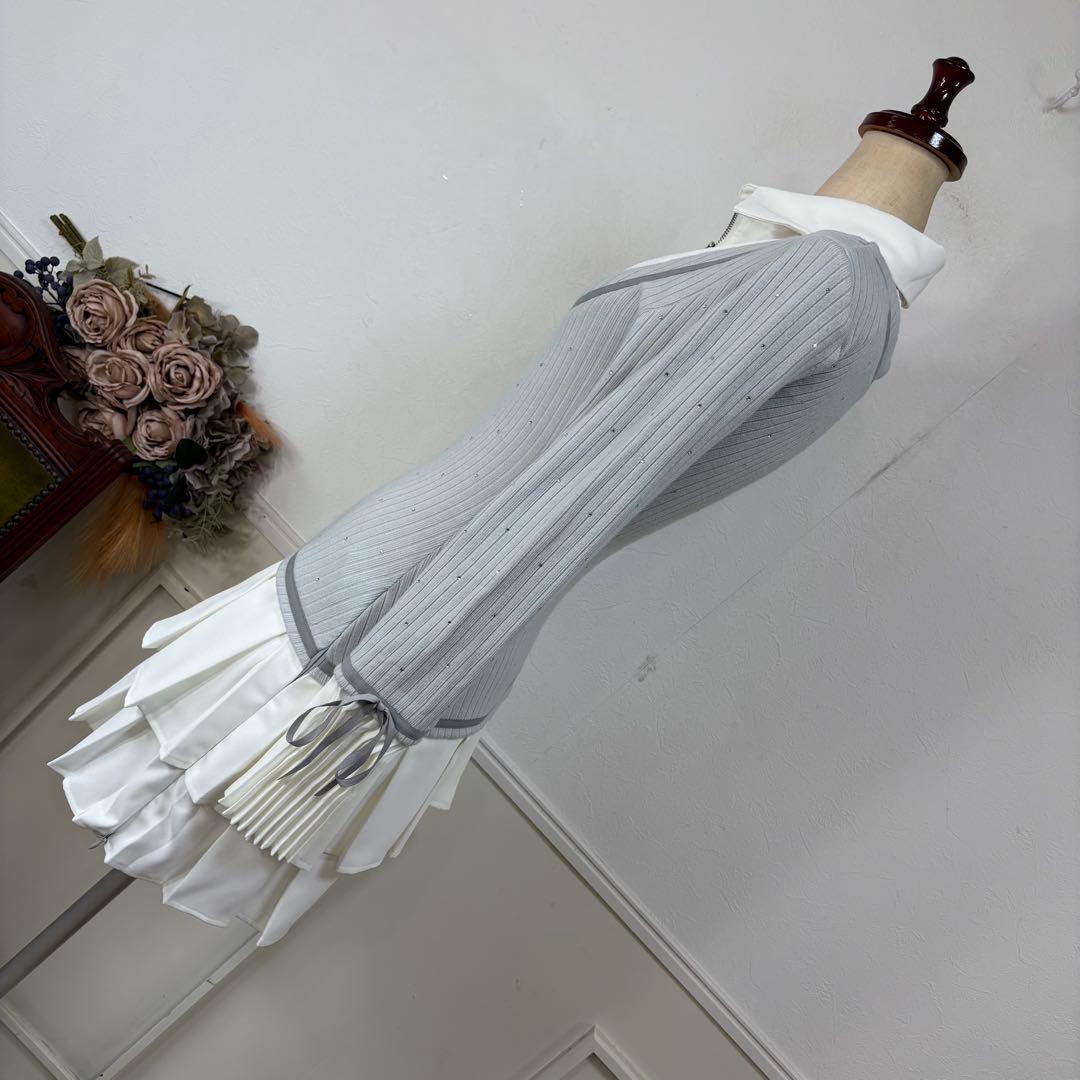 20 美品　RANDY プリーツ　ワンピース　骨格ウェーブ　参戦服