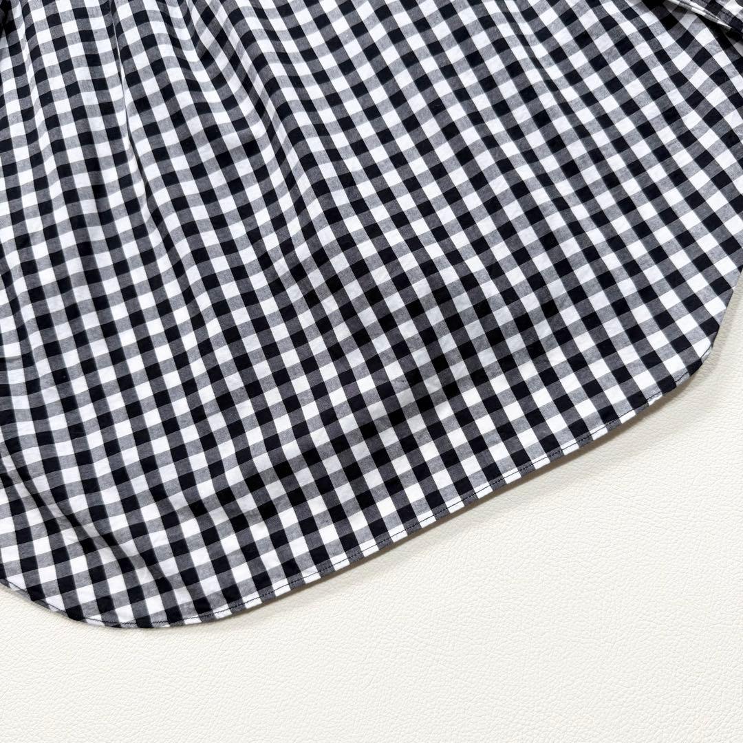 美品　ブラックコムデギャルソン　ラウンドカラー　パッチワーク　チェック　ドット