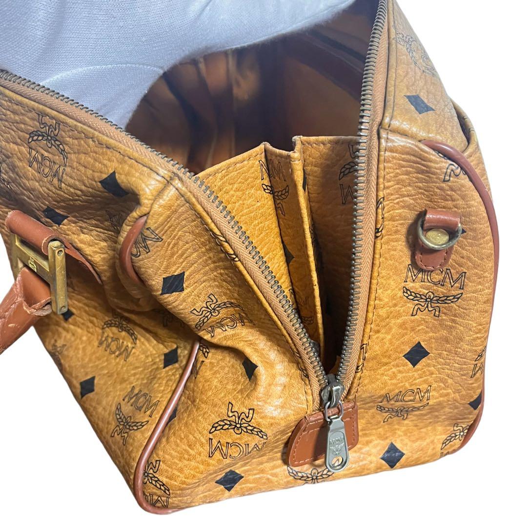 MCM ハンドバッグ ミニボストン ヴィセトス レザー ブラウン