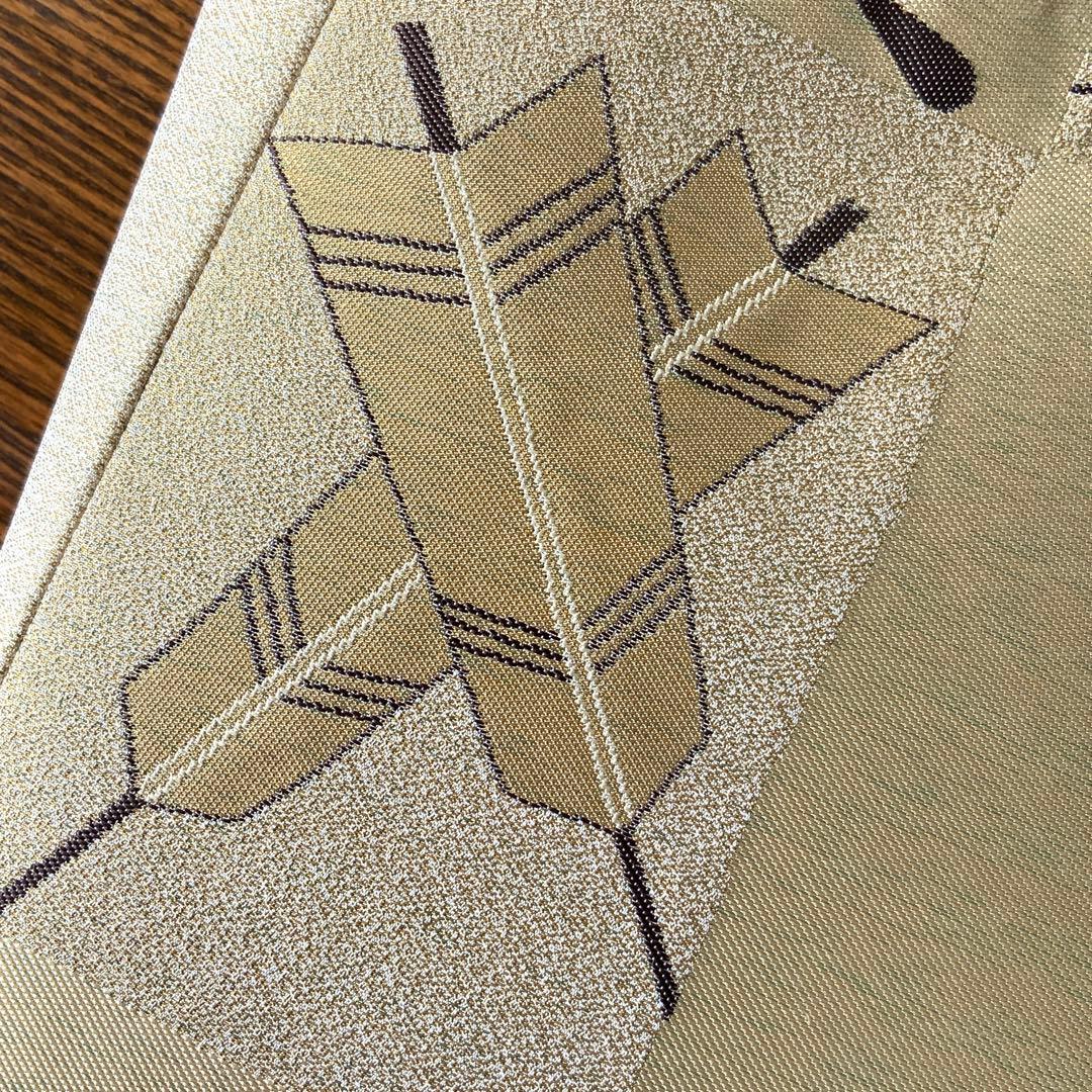 男前な歌舞伎柄の帯　リメイク　胡桃皮ハンドルバッグ　通しマチタイプ