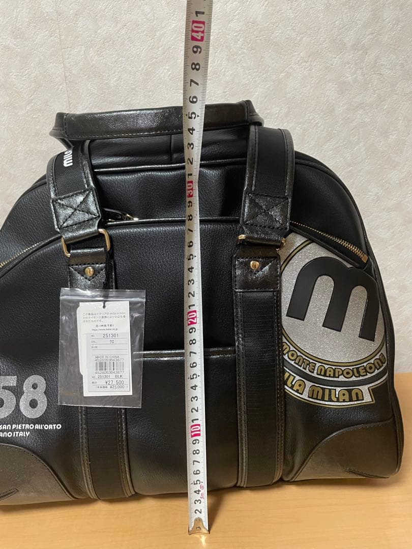 ミラミラン 黒 2WAY ボストンバッグ新品未使用　定価27500円