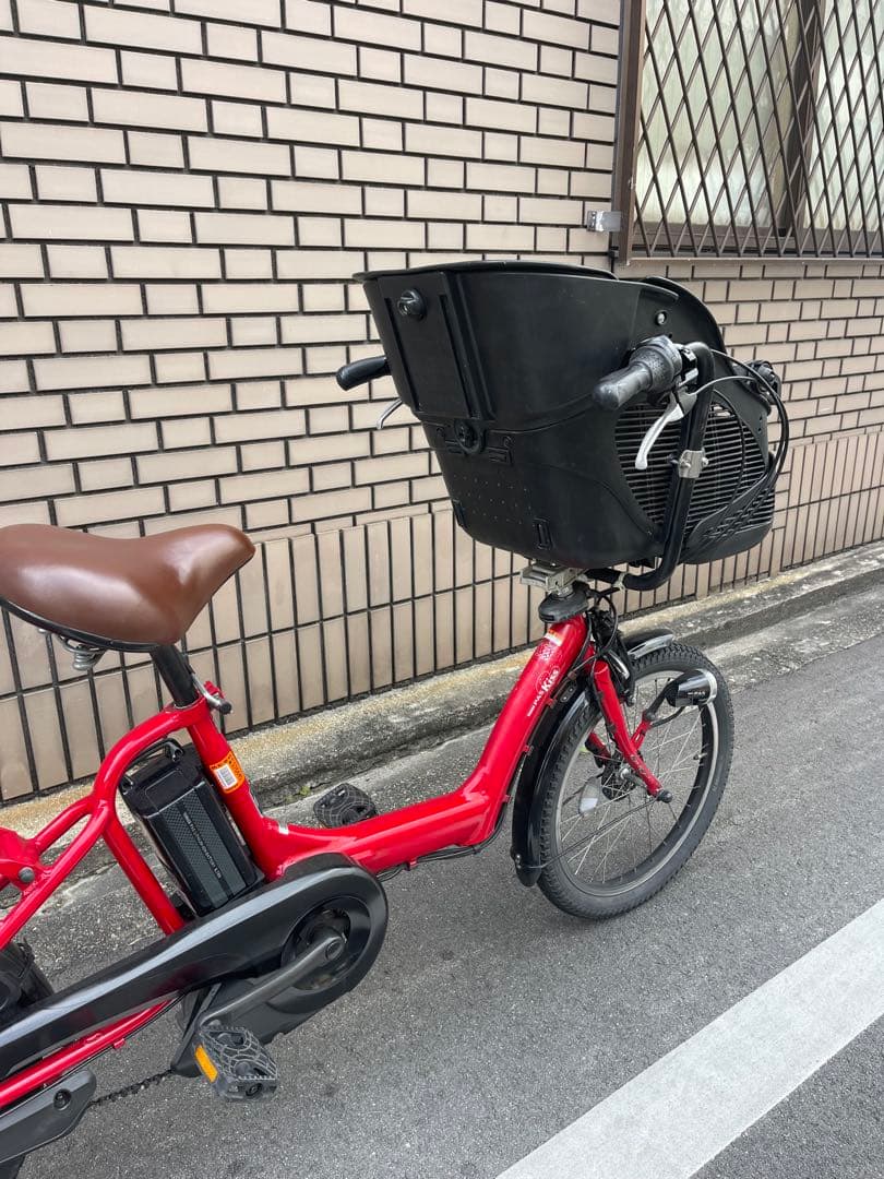 レッド 電動アシスト自転車 チャイルドシート付き