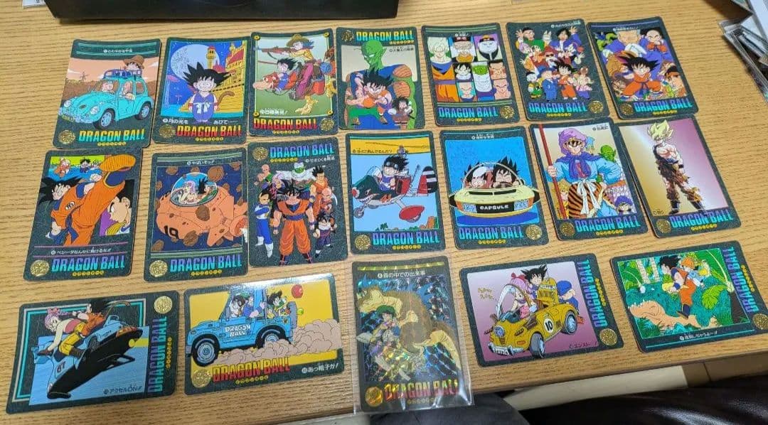 当時物ドラゴンボール ビジュアルアドベンチャーカード19種セット（キラ1枚有り）