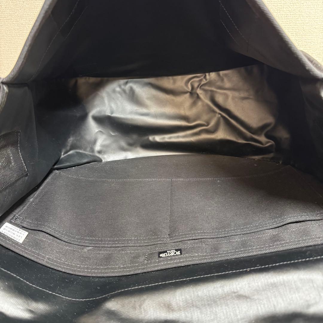 美品 ポーター ステイン メッセンジャーバッグ ショルダーバッグ A4 黒