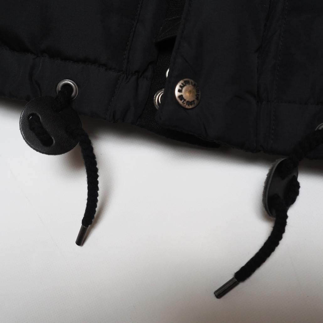 POLO RALPH LAUREN ポニー刺繍 2WAY肉厚ダウンベスト 黒S