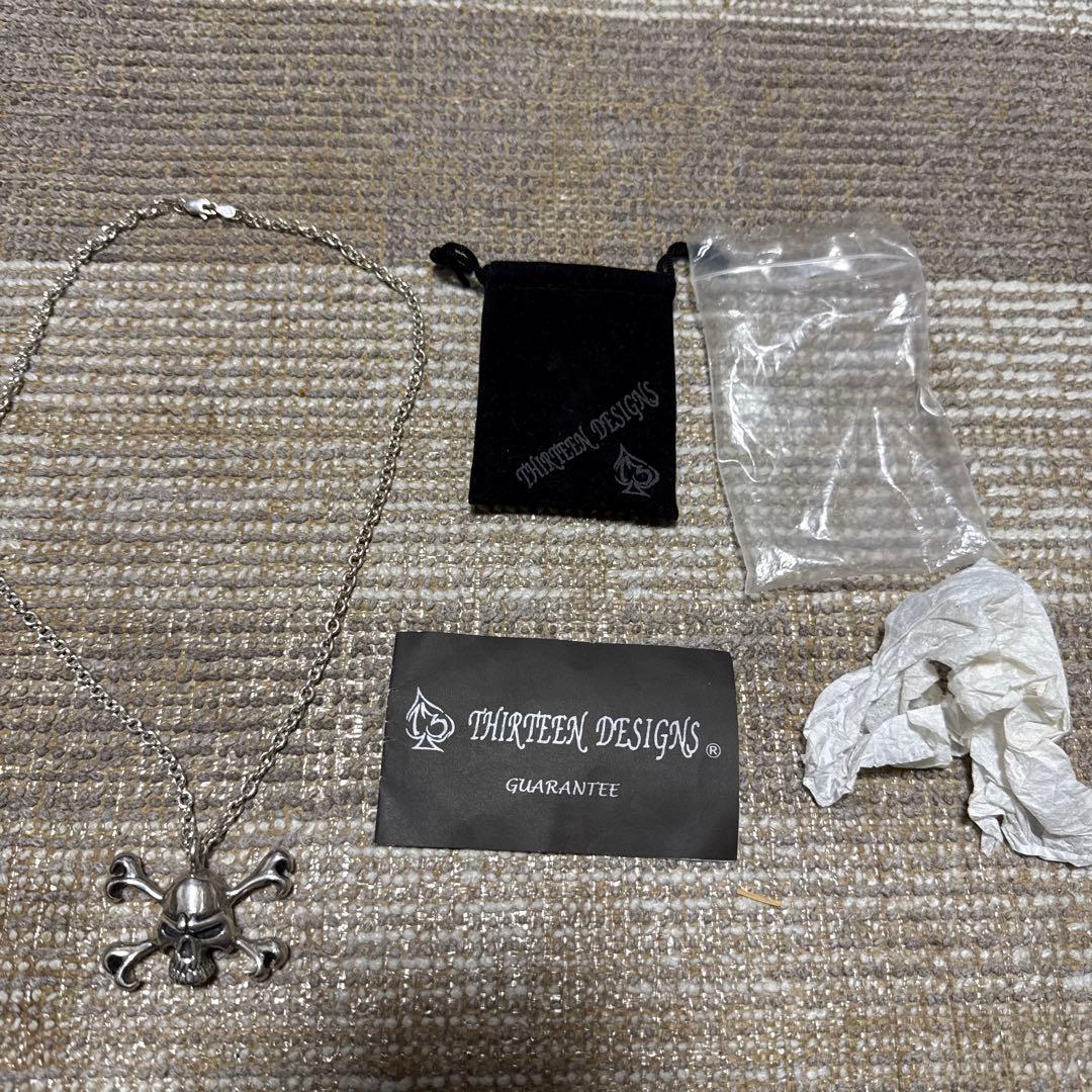 サーティーンデザインズKP-25L4 SKULL スカル　ネックレス