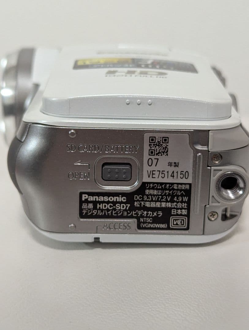 Panasonic HDC-SD7 ビデオカメラ 本体