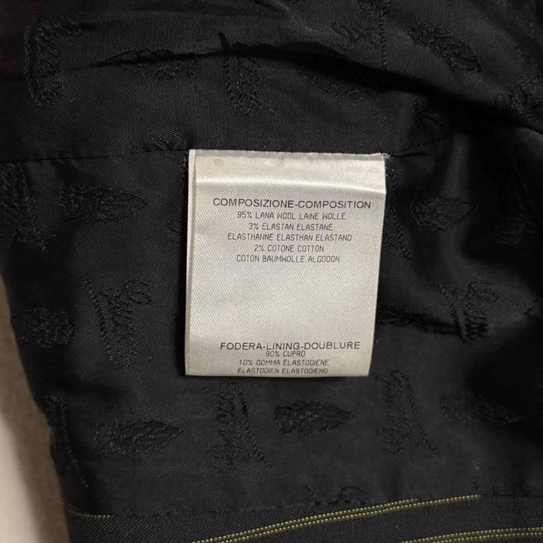 美品　グッチ　スーツセット　パンツ　黒　ストライプ　40(L) 38(M)短丈