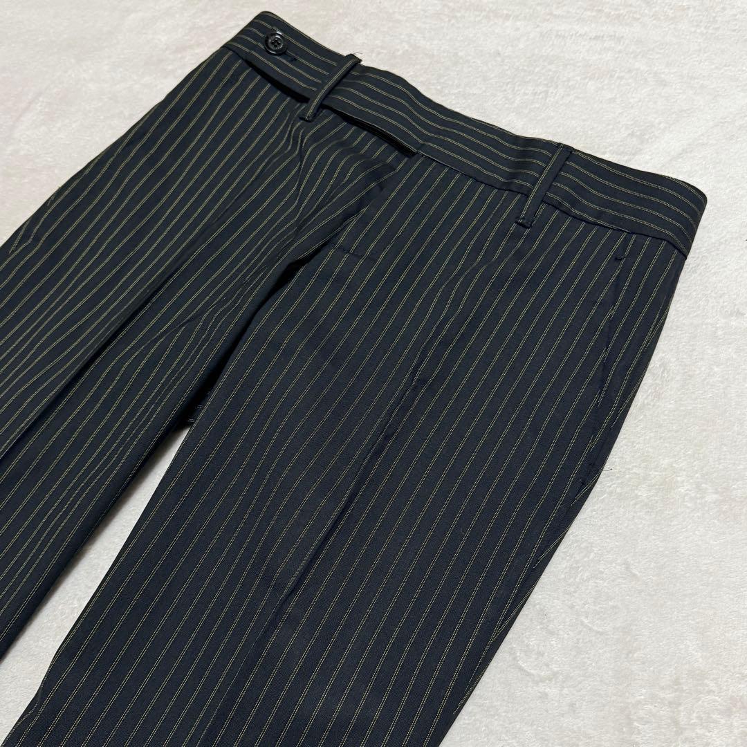 美品　グッチ　スーツセット　パンツ　黒　ストライプ　40(L) 38(M)短丈