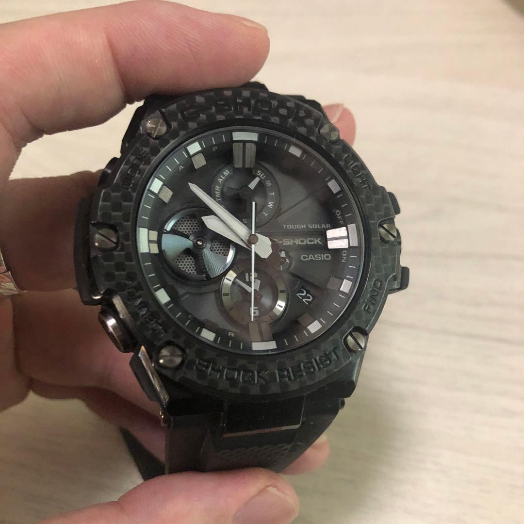 G-SHOCK カーボンブラック ラバーベルト クロノグラフ