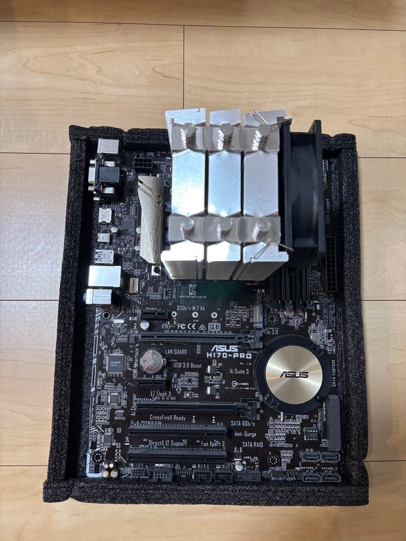 【動作確認済】ASUS H170PRO+Corei5 6600+メモリ16GB等