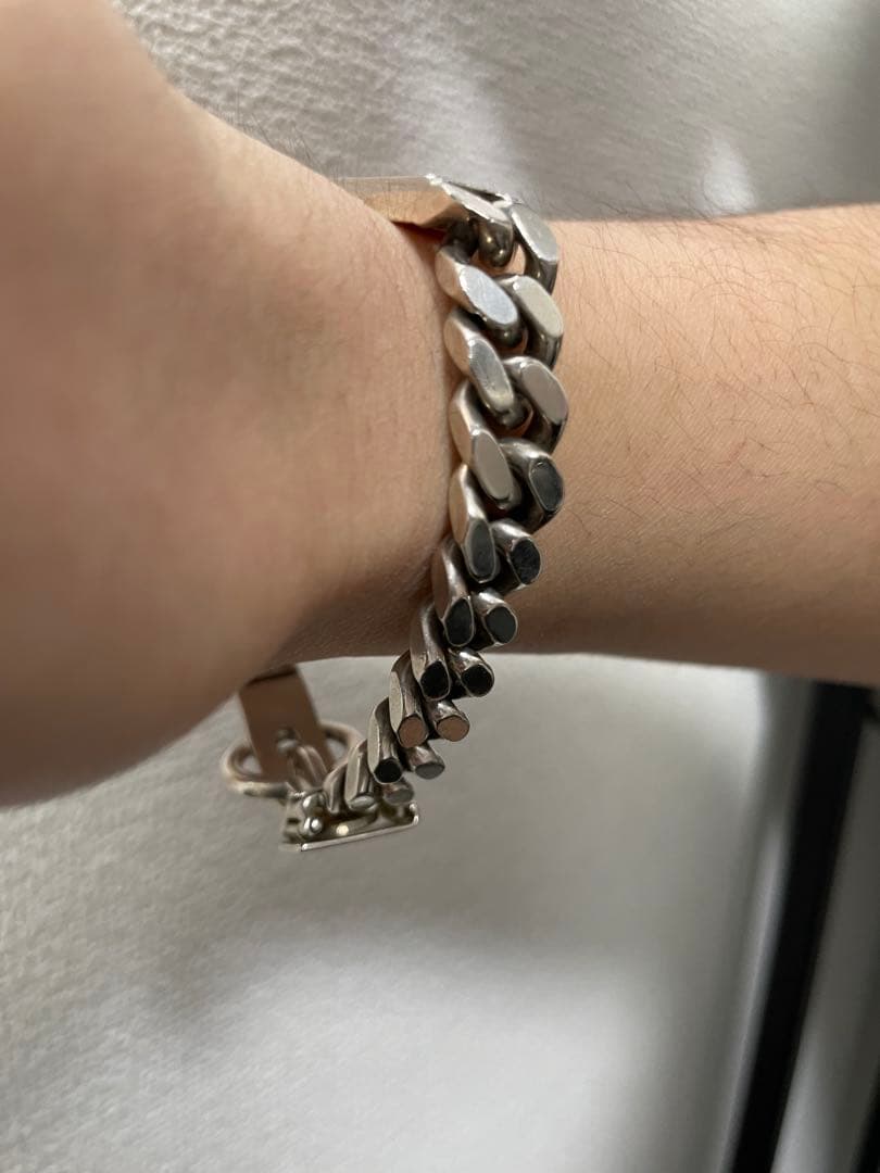 【エルメス似】UnoAErre 70sヴィンテージ　シルバーブレスレット