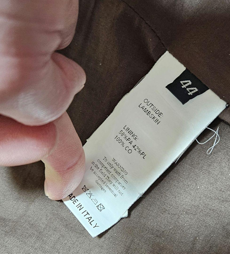 【サイズ44】EMMETI JURI ブラウンレザーシングルライダースジャケット