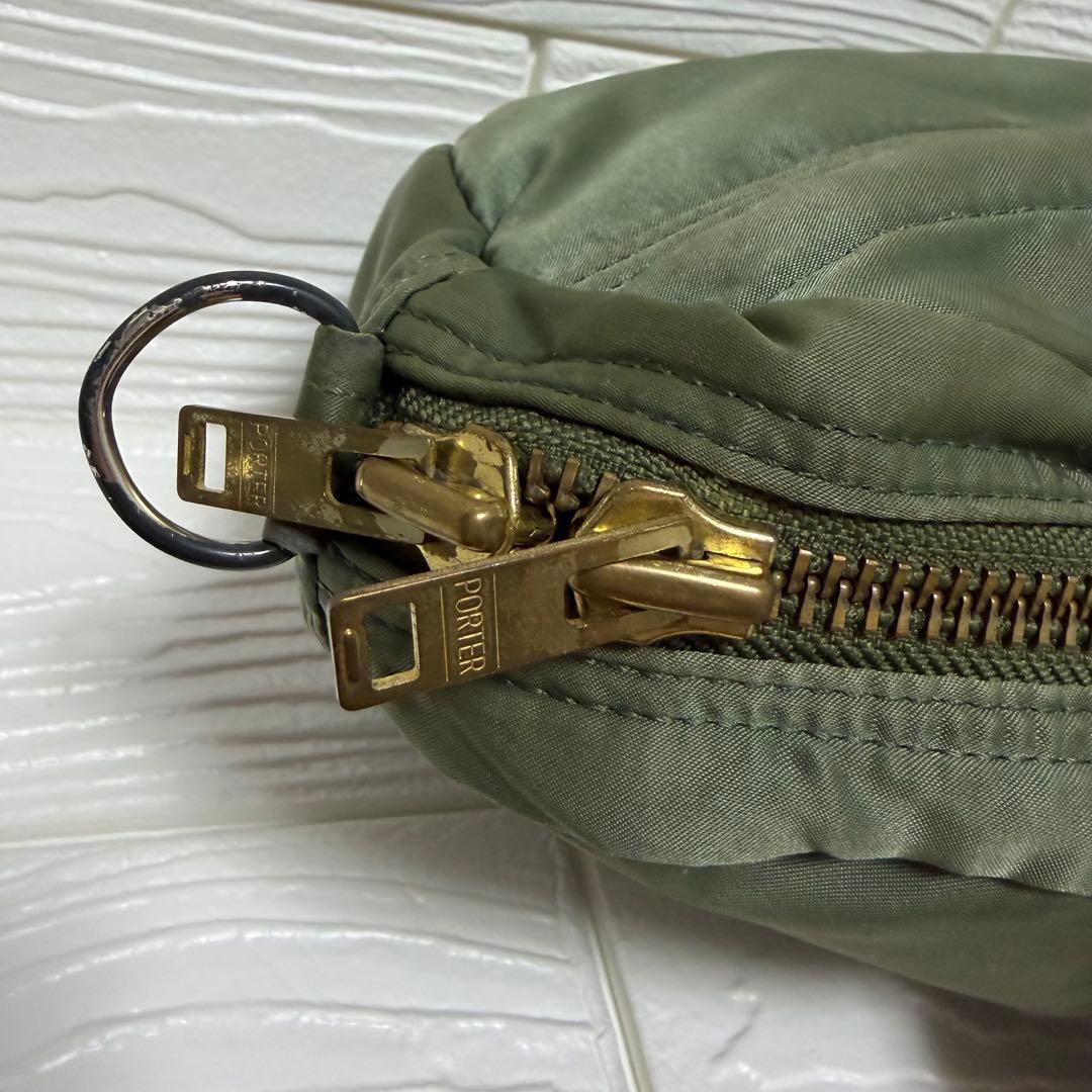 【人気】PORTER タンカー ショルダーバッグ セージグリーン ハーフムーン