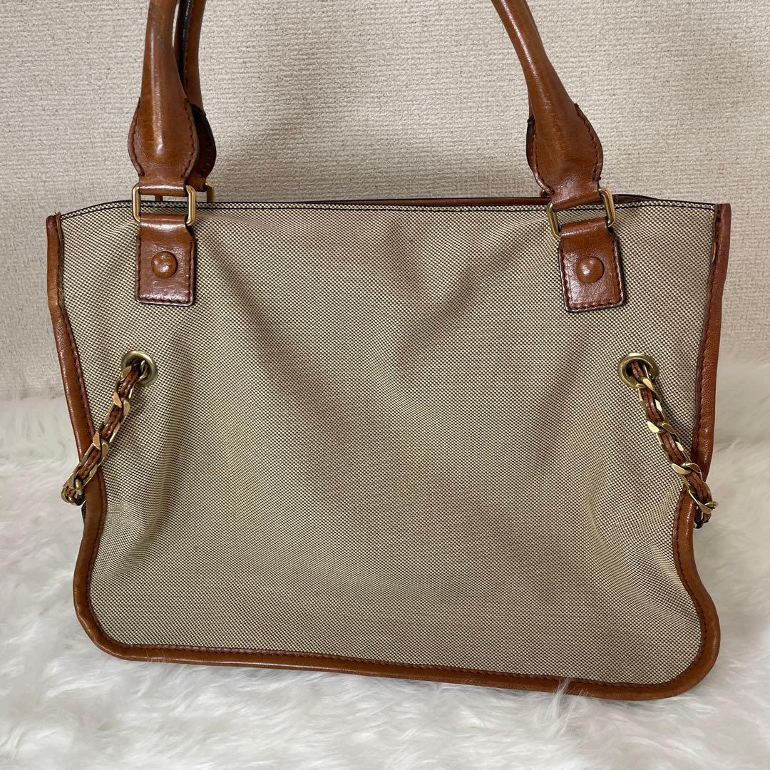 Chloé クロエ ボストンバッグ トート ロゴバッグ キャンバス Chole