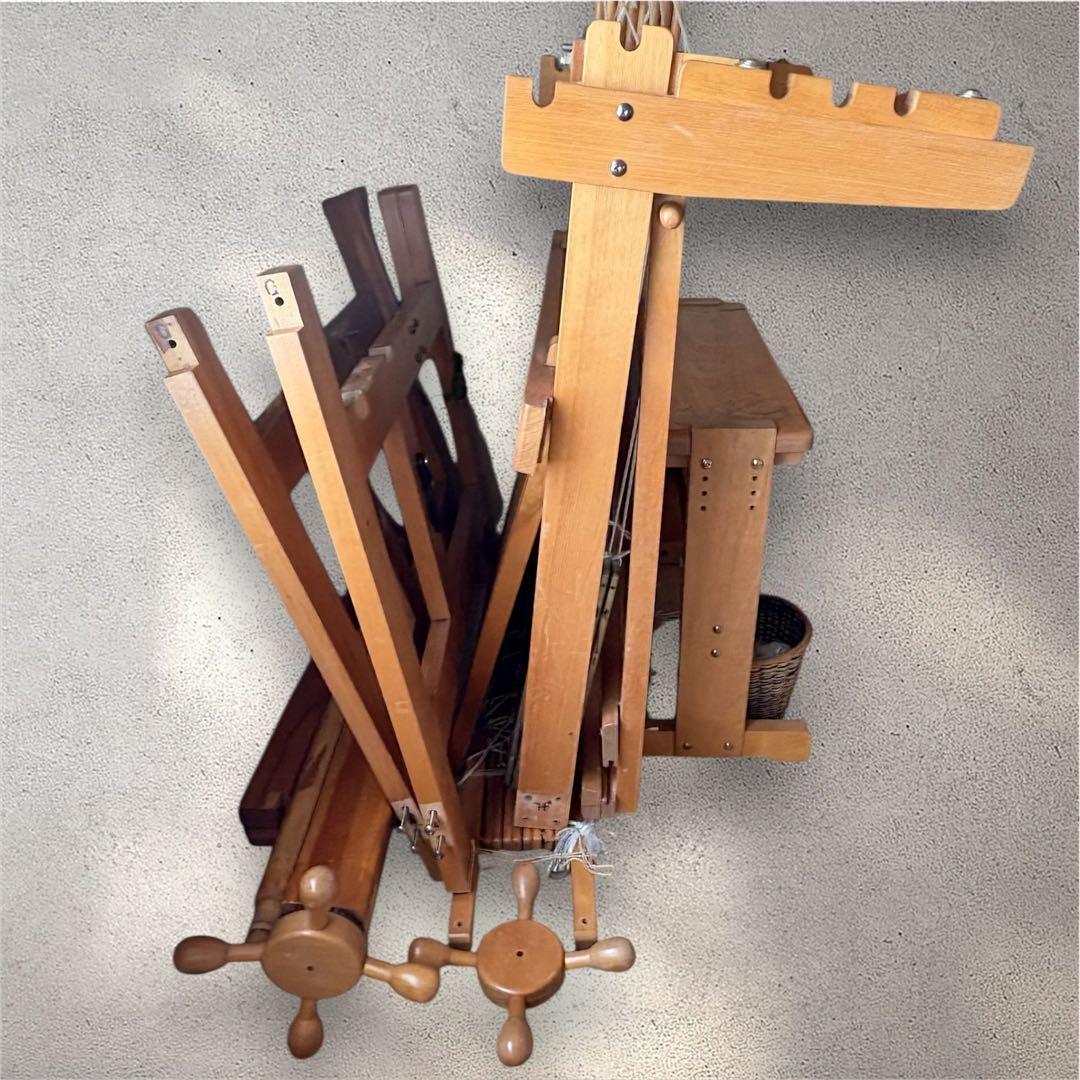 機織り機　東京手織機　KMー650　天秤式　8枚綜絖 10本足 長椅子セット