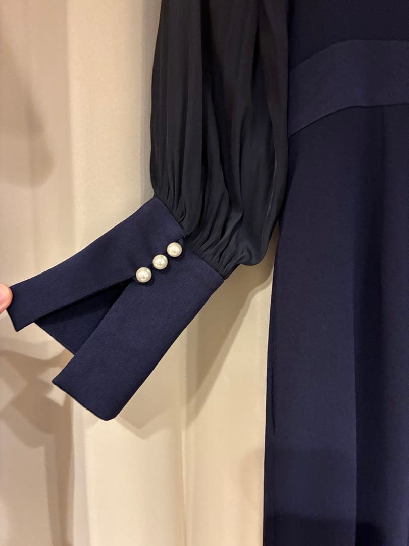 ワンピース arobe 2way neck pearl dress