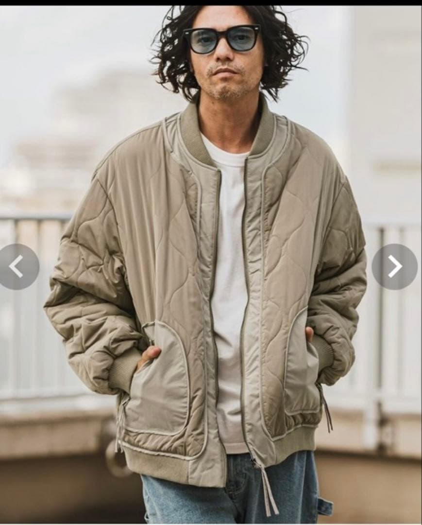 カンビオ　 ルーズシルエットキルキングボンバーブルゾン　ブルゾン　キルティング