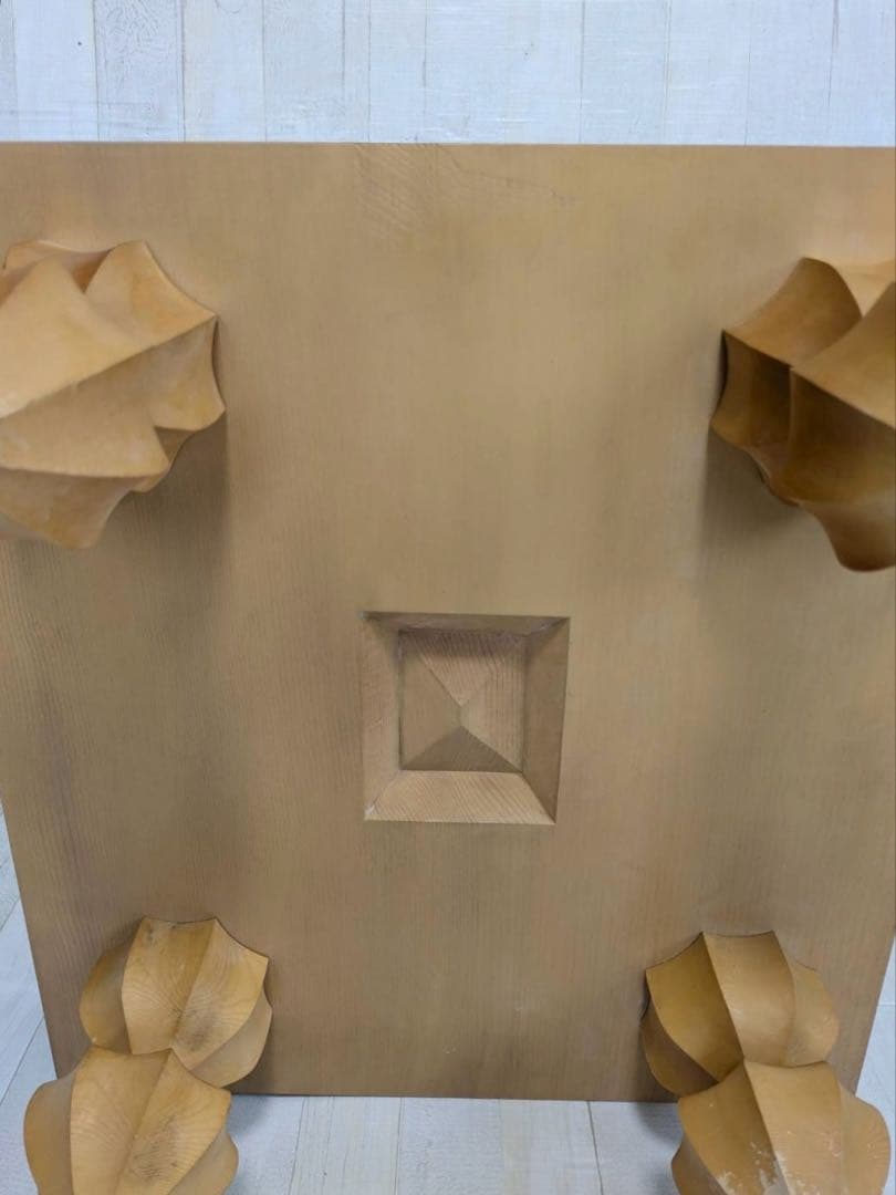 柾目 一枚板 碁盤 厚20.5cm 脚付き へそ付き 蓋付き