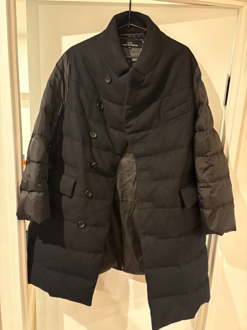 コムデギャルソン　素材切り替えダウンコート　ブラック　M