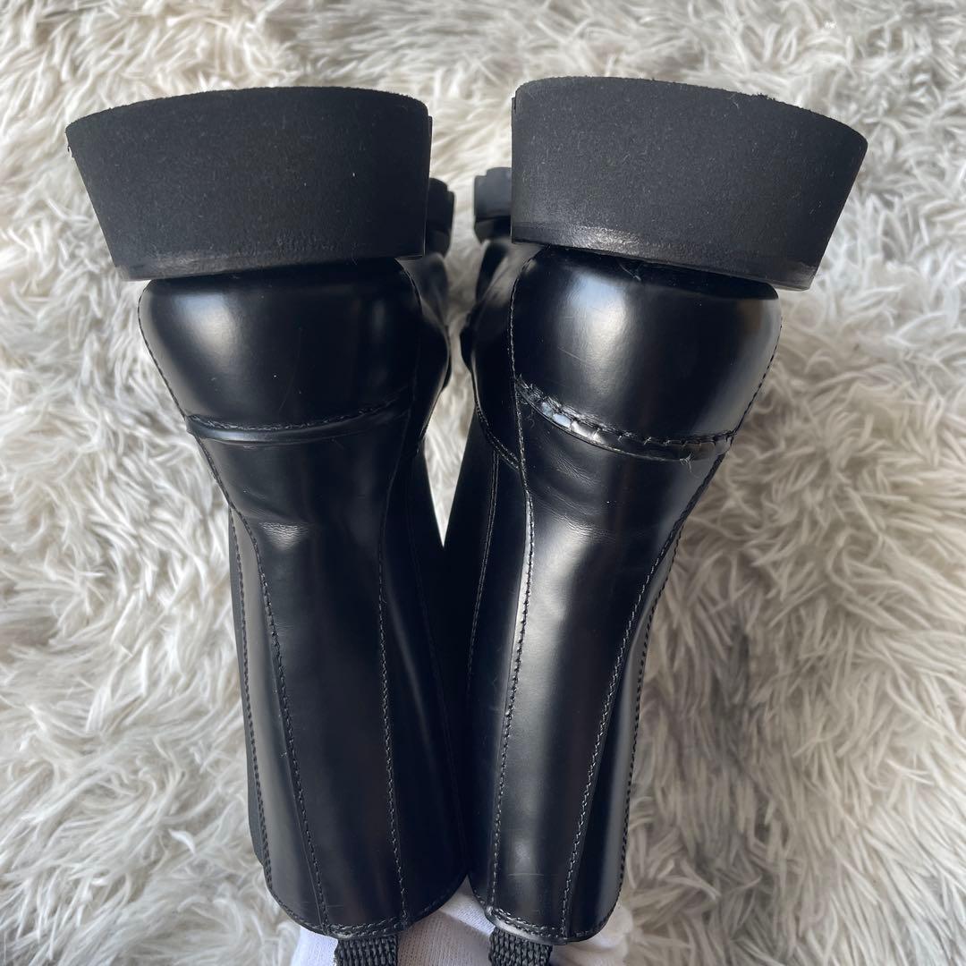 【ほぼ未使用】へリュー サイドゴアブーツ 36 ブラック