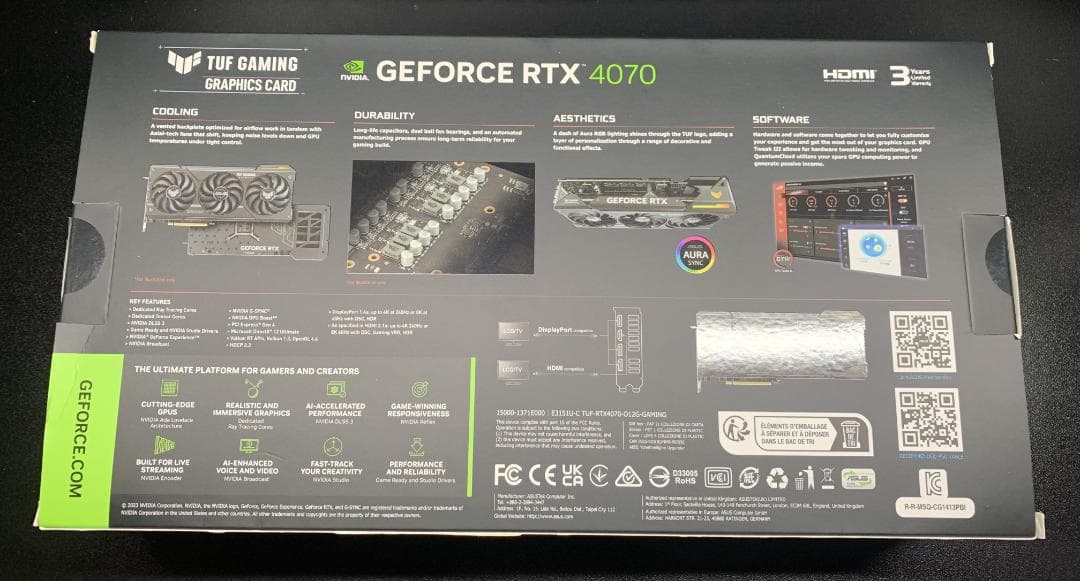 グラフィックボード・グラボ・ビデオカード ASUS TUF GAMING GeForce RTX 4070
