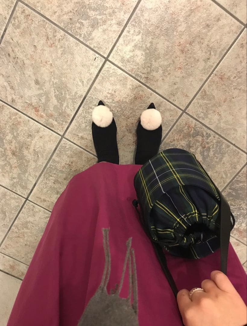 ツルバイマリコオイカワElsa ファー付きパンプス