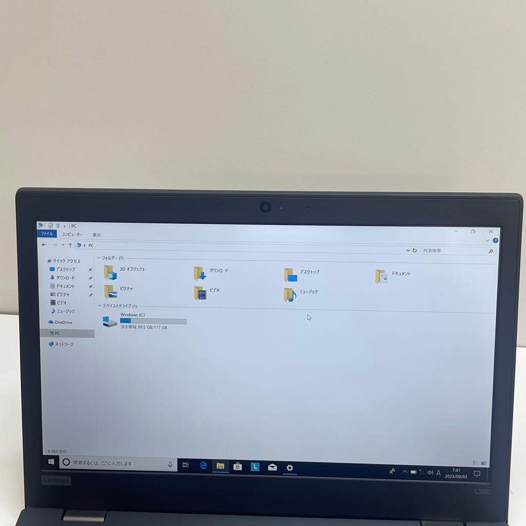 #213 レノボ Thinkpad L390 Celeron 4GB 128GB
