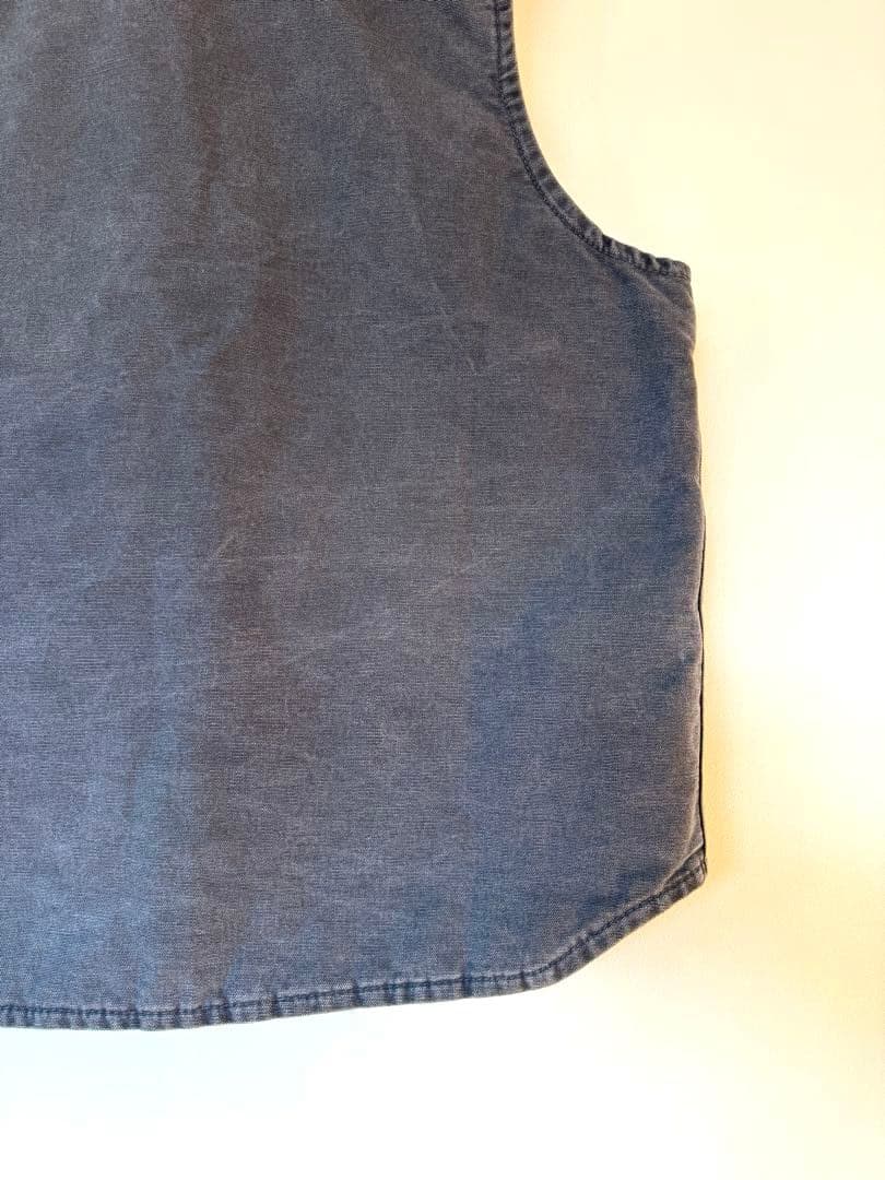 【大人気】良品 カーハート ダックベスト XL グレー フェード ヴィンテージ