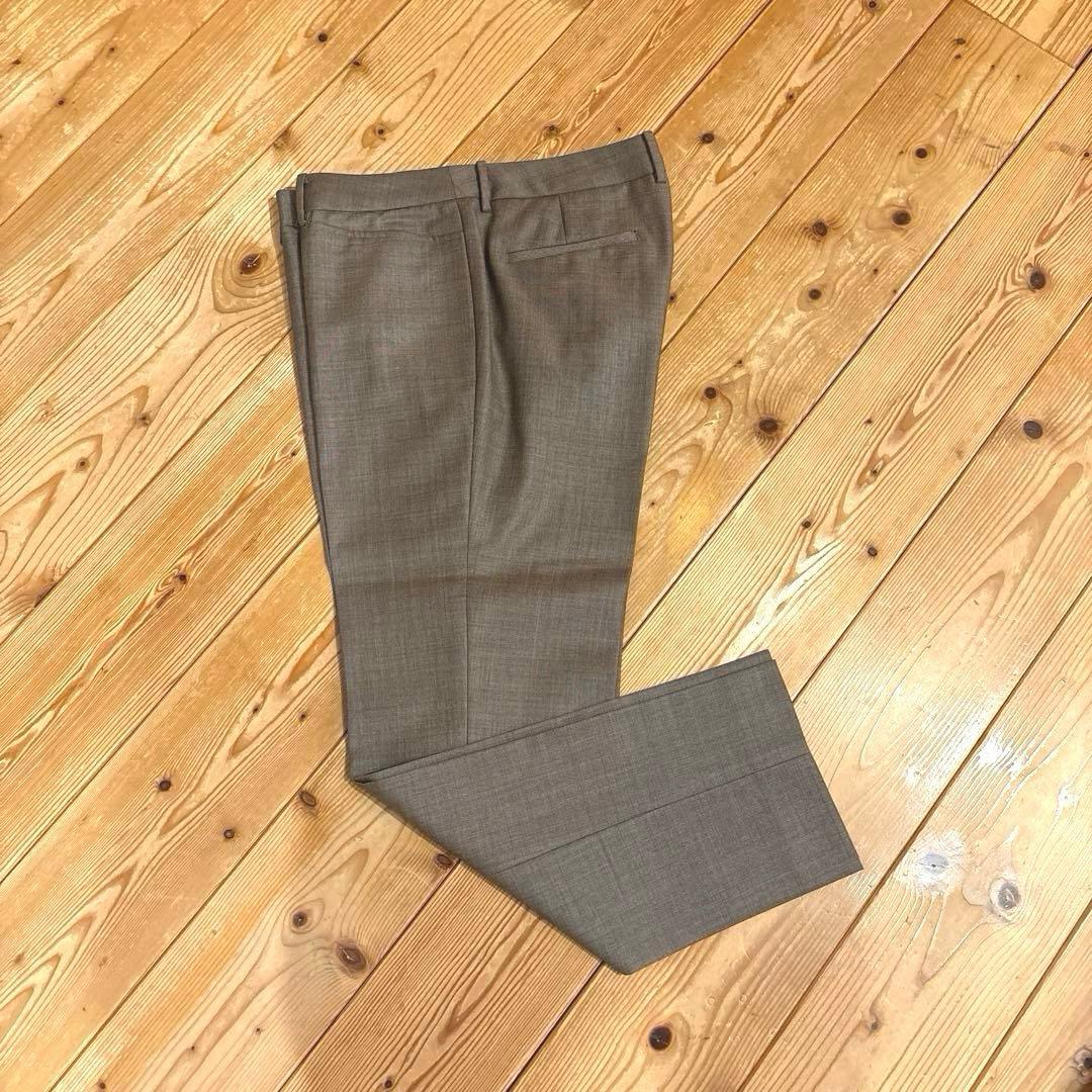 パンツスーツ　スーツ　ベージュ　イタリア高級生地「REDA」オールシーズン